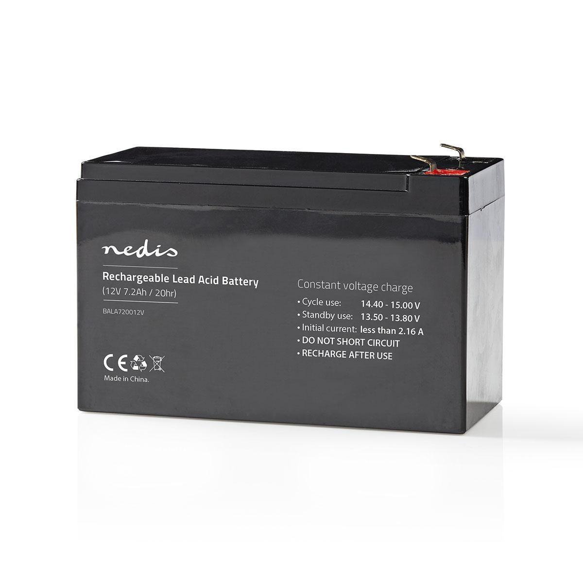 12V 7.2A Rechargeable Lead-Acid Battery 151 x 65 x 95 mm